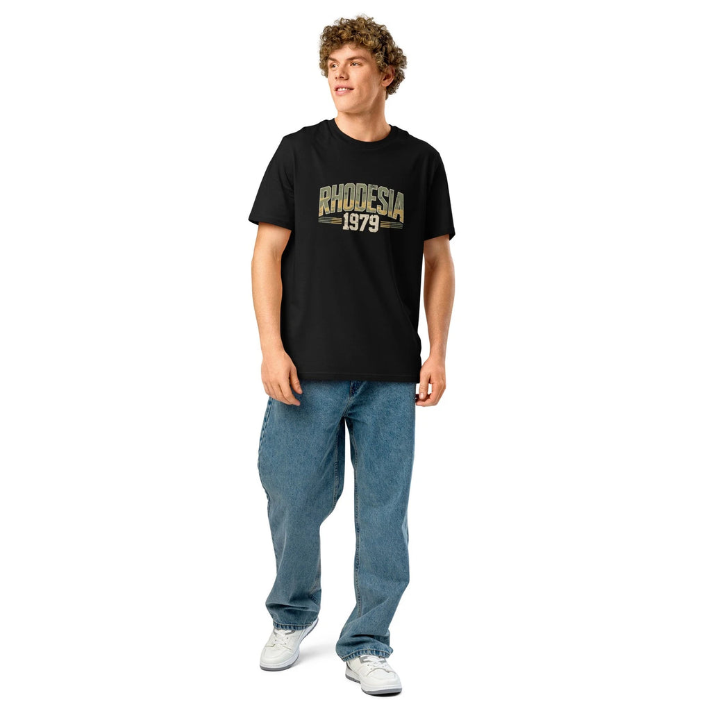 Rhodesia 1979 Unisex organic ribbed neck t-shirt