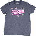 Stranger Things New Adult T-Shirt - Word Logo & Simple Show Images