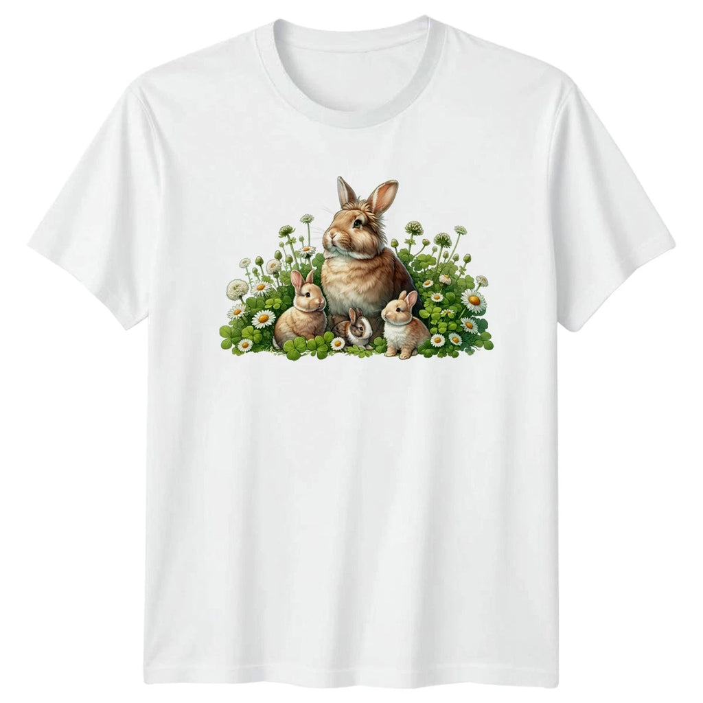 Bunny Family T-Shirt Rabbits Gift For Him And Her