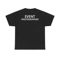 Event Photographer Official Staff Job Uniform (BACK PRINTED) T-Shirt
