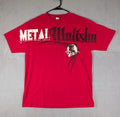 Metal Mulisha Mens Large Y2K Red Graphic Skull Biker Moto Streetwear T Shirt