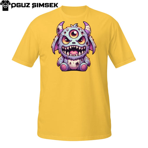 3-Eyed Cute Monster T-Shirt | Pastel Goth Plush Horror Design | Creepy Kawaii