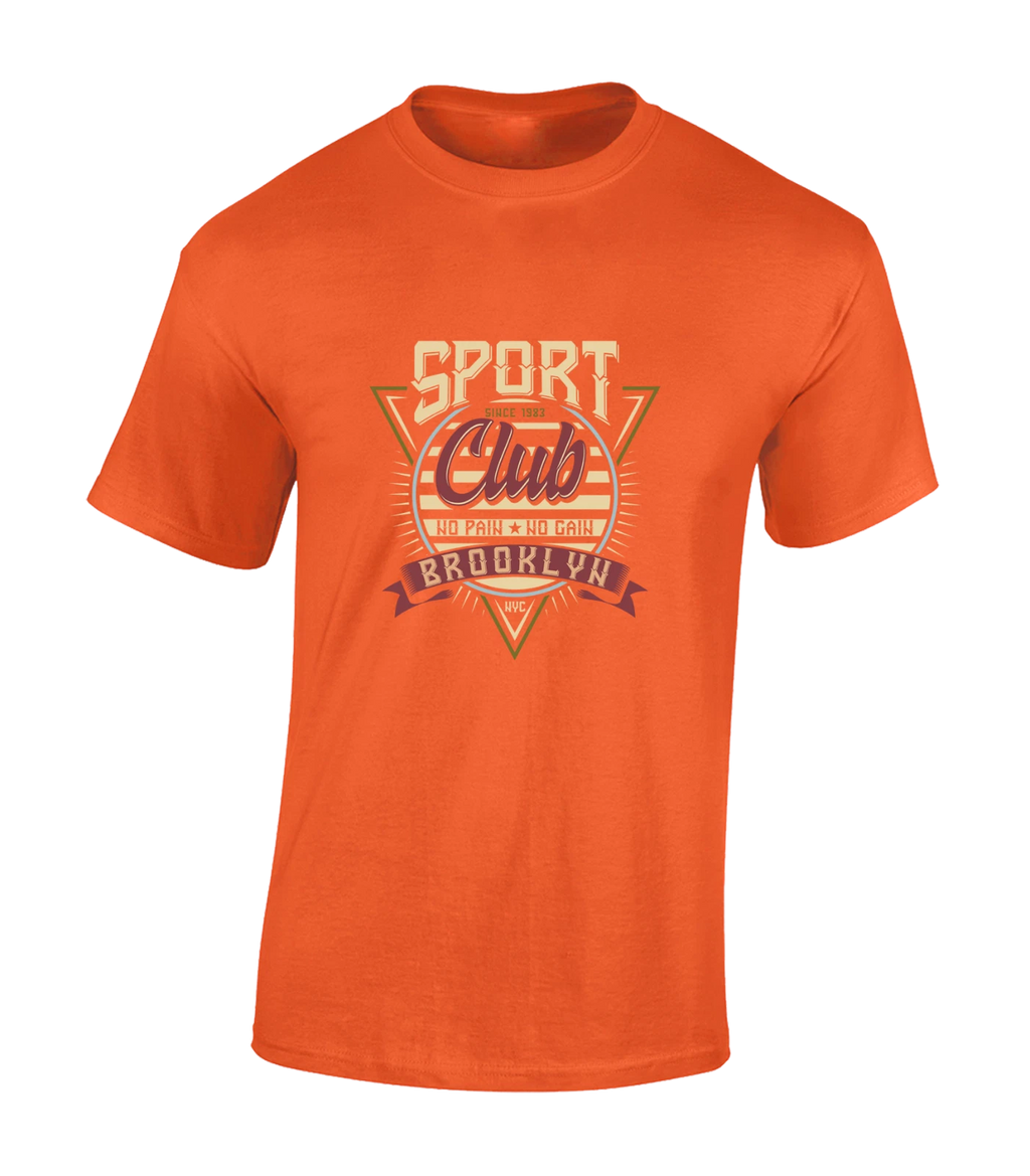 SPORT CLUB BROOKLYN MENS T SHIRT USA AMERICA DESIGN COOL FASHION CLASSIC RETRO