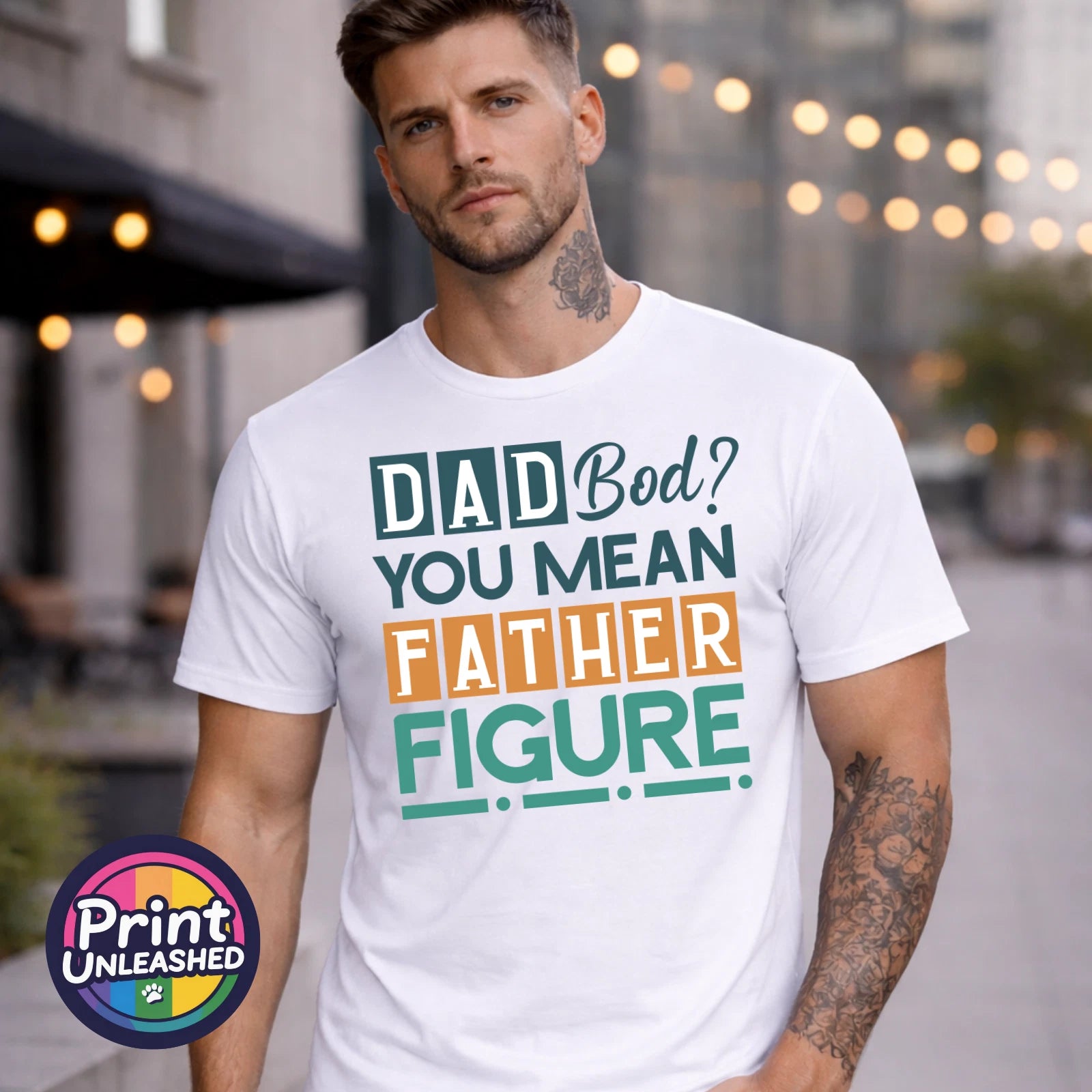 Dad Bod Tee Funny Dad T Shirt Father Figure Top Father’s Day Gift for Dad Tee