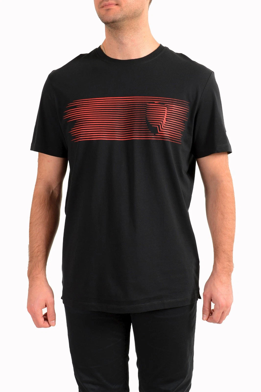 Scuderia Ferrari Men's Slim Fit Black Crewneck Short Sleeve T-Shirt