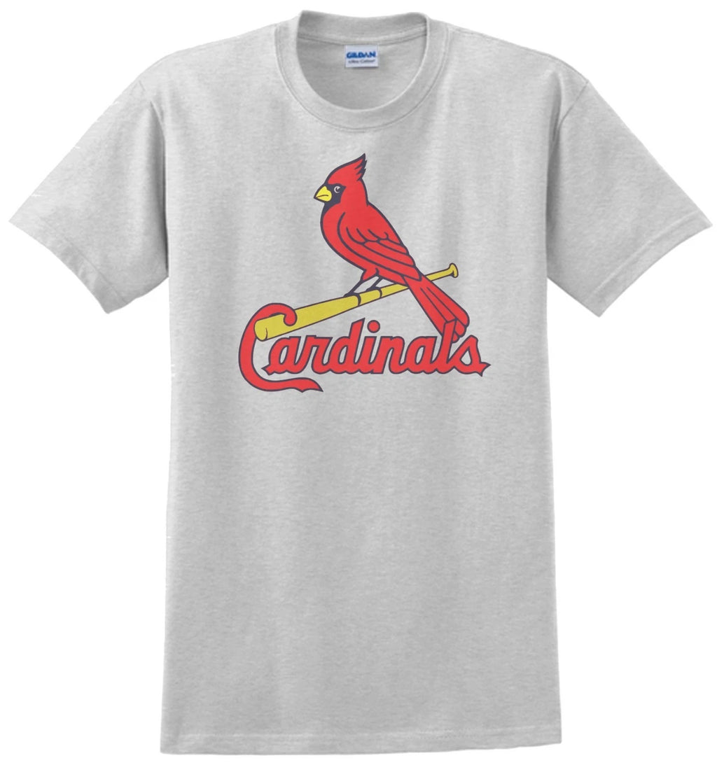 St. Louis Cardinals T-shirt. Ash, Khaki,White,Yellow Small - XXXL. 100% Cotton