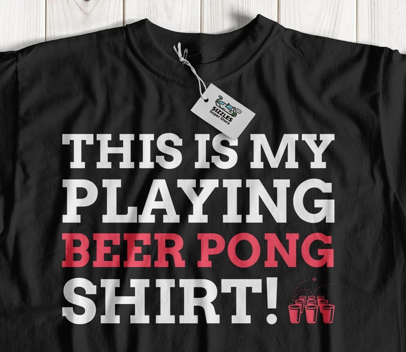 Unisex Beer Pong T-Shirt University Drinking Game Gifts & Drinker Tee