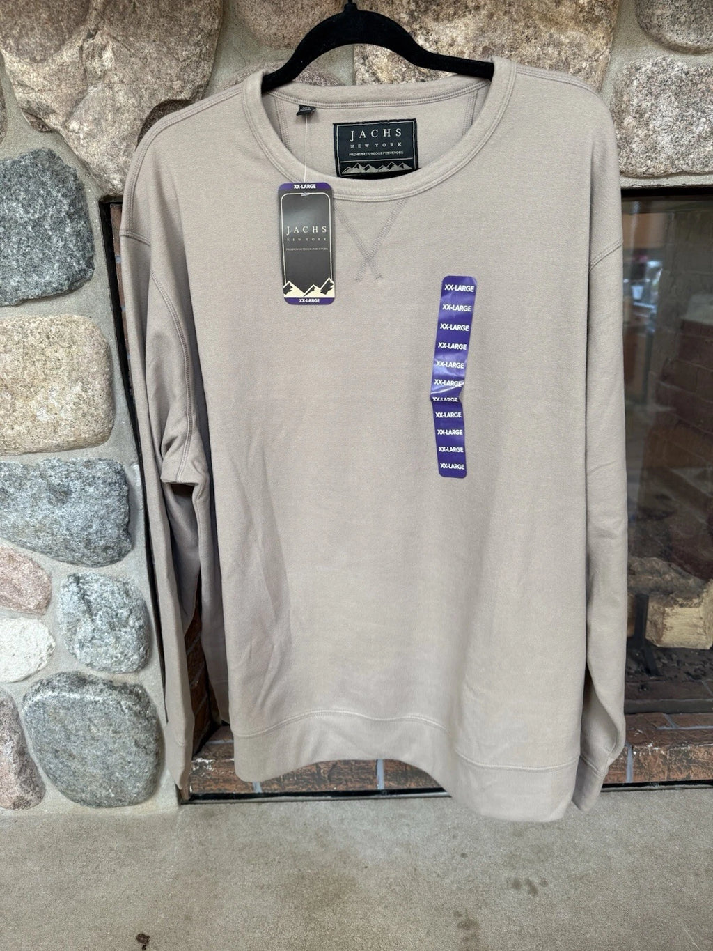 NWT Jachs Men's Ultra Soft Crew Tee Size XXL -Stone-