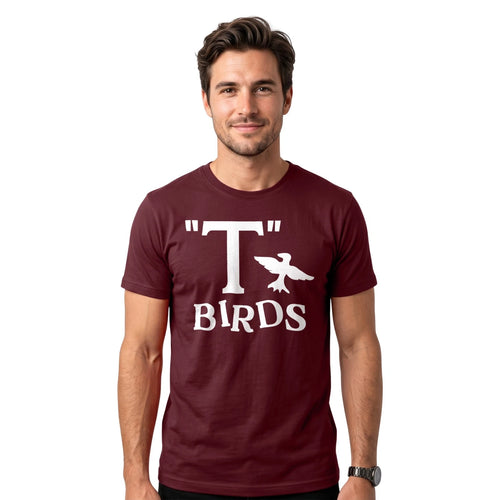 "T" Birds T-Shirt | 70s Retro Musical Fancy Dress Joke Funny Tee