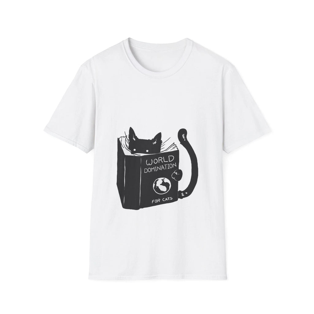 Cat Reading Tee, Funny Cat Lover Shirt, Humorous Kitten Graphic Tee
