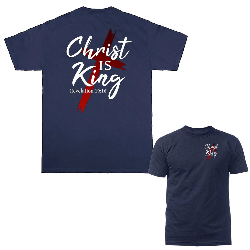 Christ Is King Revelation 19:16 Christian Faith Cross Religious T-shirt
