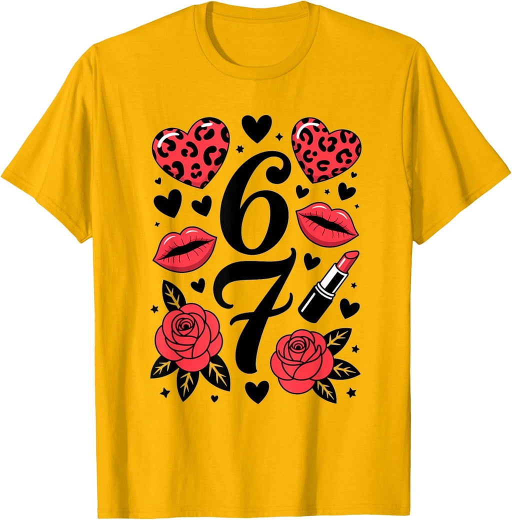 Meme Six Seven 67 Meme Six Seven Valentine Hearts Unisex T-Shirt