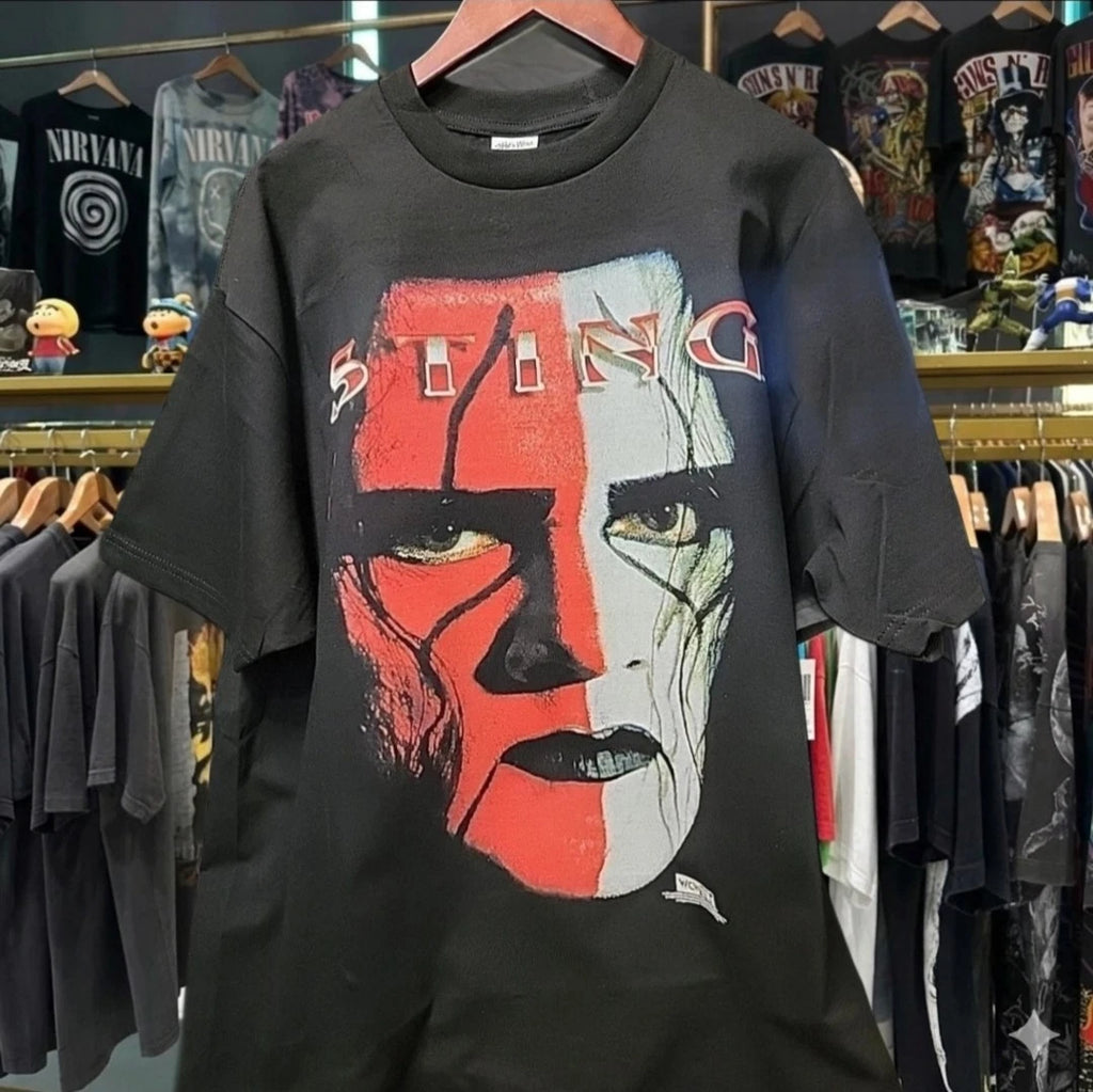 BIG FACE STING ON A SHAKA HEAVYWEIGHT GARMET SHIRT "MODERN"