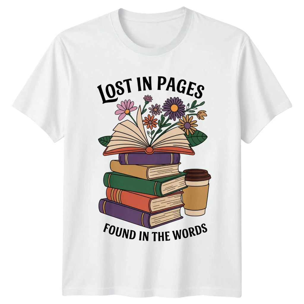 Lost In Pages Found In T-Shirt Book Lovers Reading