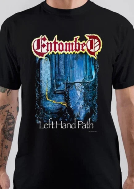 Entombed Band - Left Hand Path Short Sleeve Black Size S to 5XL T-Shirt