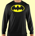 Black Long Sleeve T Shirt, The Caped Crusader, Batman 100% Cotton, Unisex
