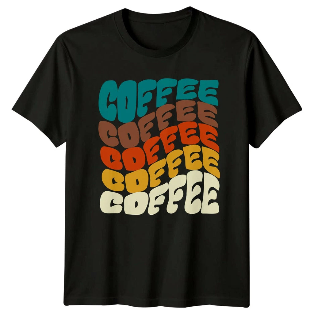 Retro Groovy Coffee Design T-Shirt Retro Coffee Lover Coffee