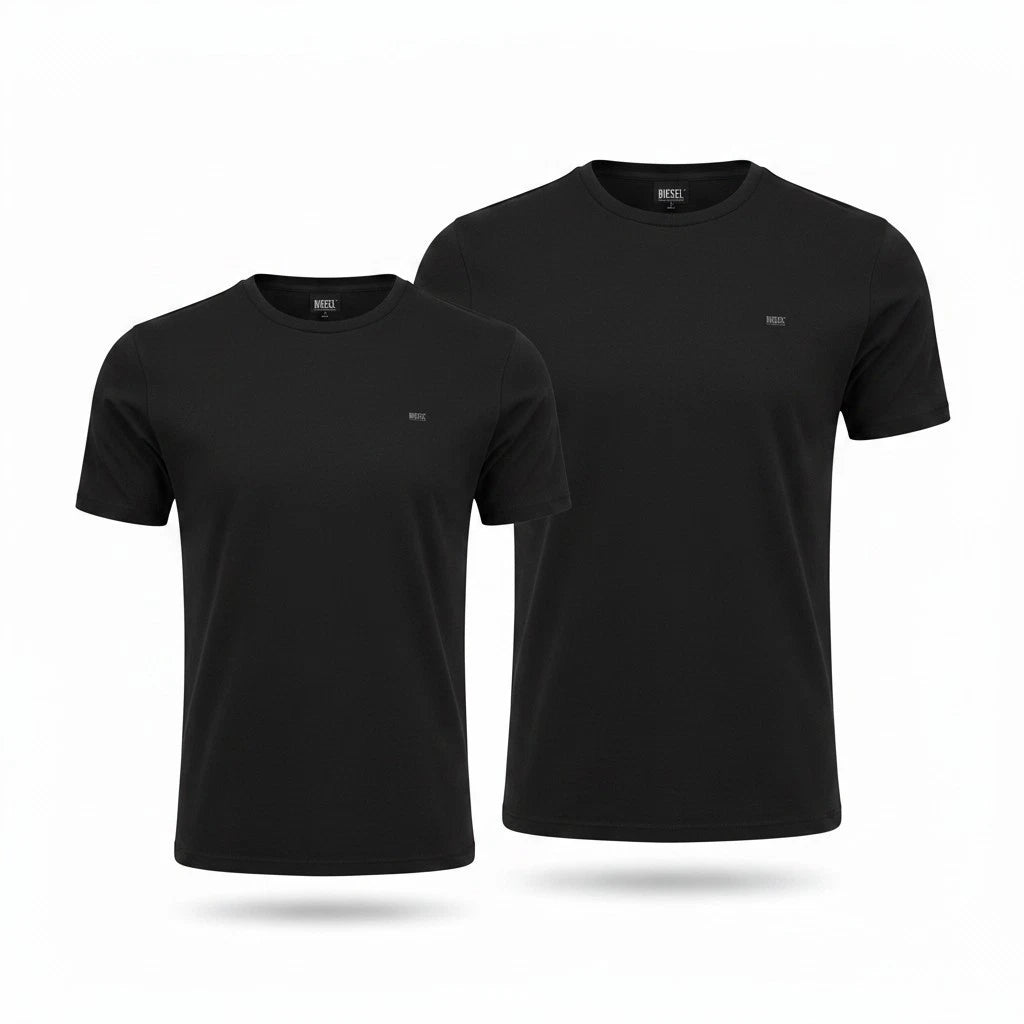 Diesel UMTEE-Randal-Tube-Twopack 2-Pack Men’s M Black Slim Fit T-Shirt