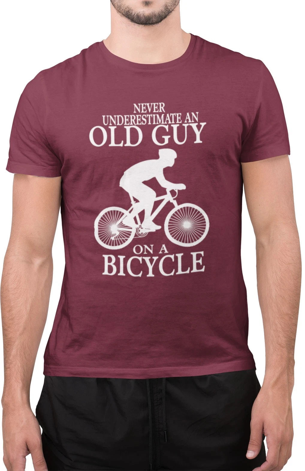 Funny Never Understimate an Old Guy On A Bicycle Sarcastic T-Shirt
