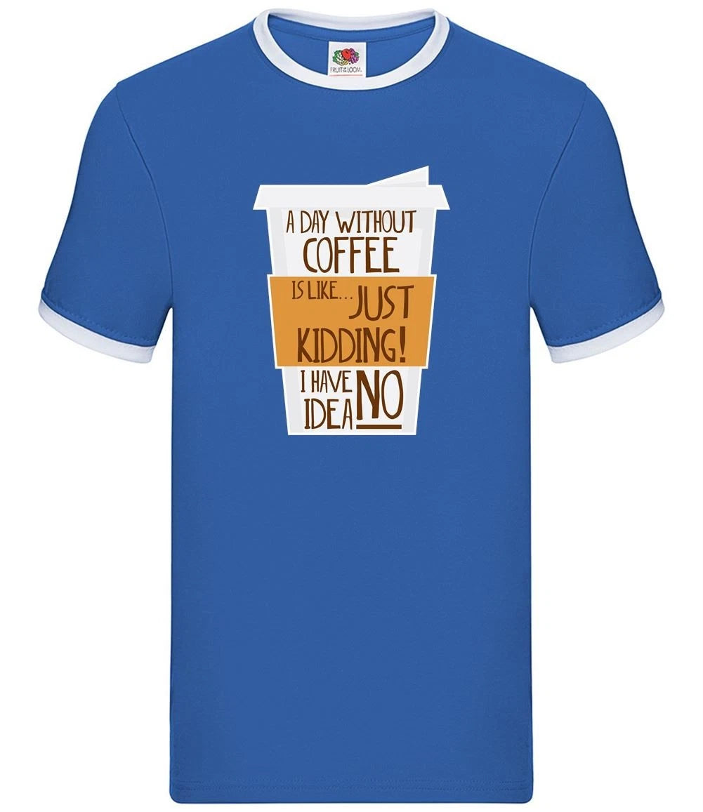 A Day Without Coffee - Mens Ringer - Latte Macchiato Americano Espresso