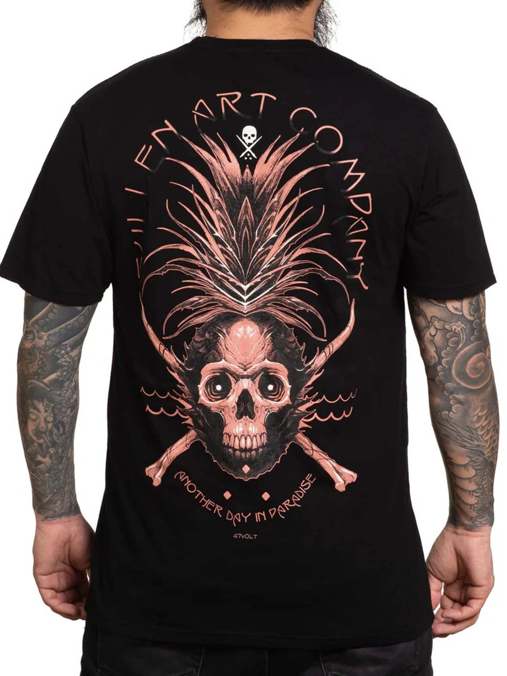 Sullen Men's Sweet Death Short Sleeve Premium T-shirt Pineapple Skull Tattoo Tee