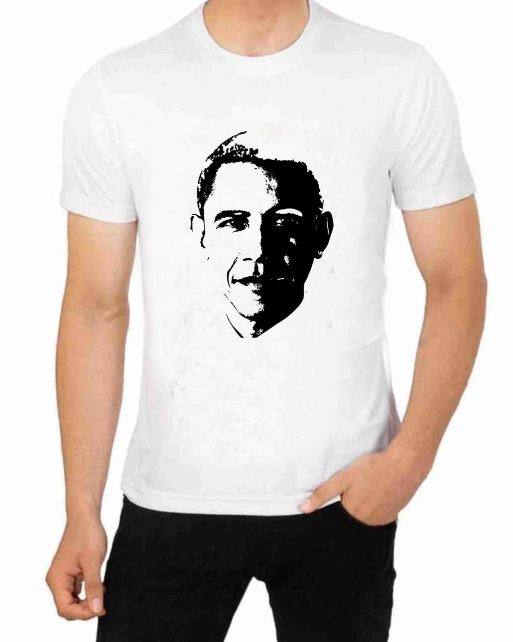 Barack Obama Face Art  T shirt