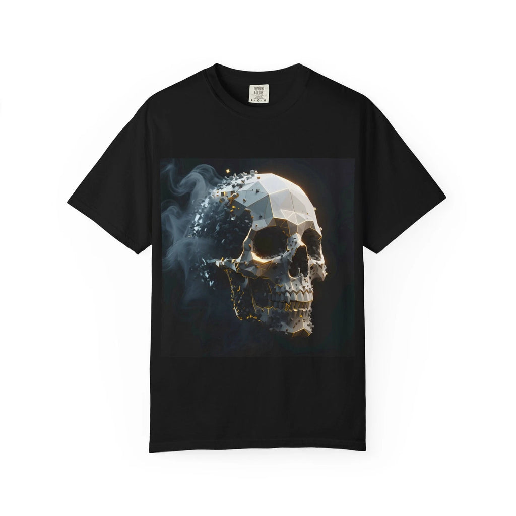 Geometric Skull Comfort Colors Tee | Cyberpunk Art Vibe Goth Aesthetic