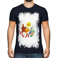 Illinois State Grunge Flag Mens T-Shirt Illinoisan Shirt Jersey Gift