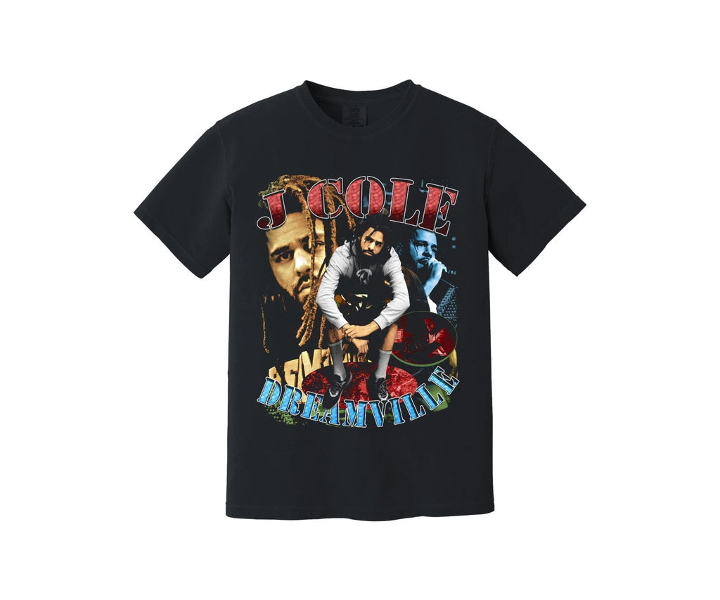 J. Cole Dreamville Heavyweight T Shirt - Forest Hills Drive, Bas, Jid, conscious