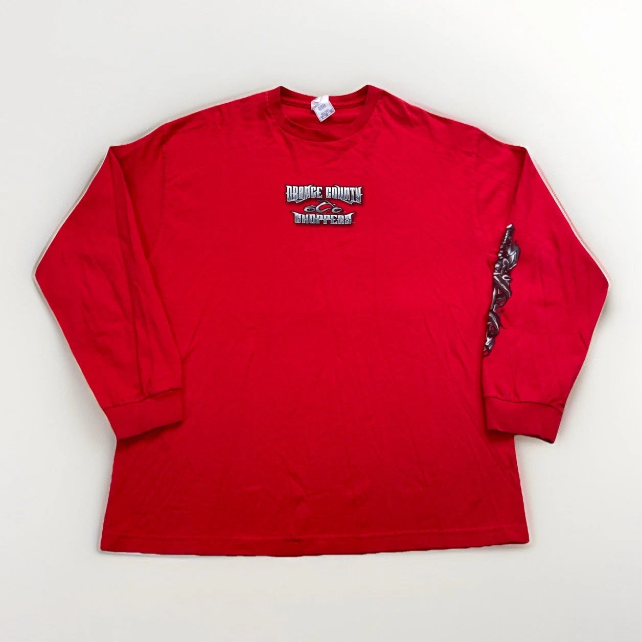 Vintage Orange County Choppers Shirt Mens XL New York Red Motorcycle Biker Y2k