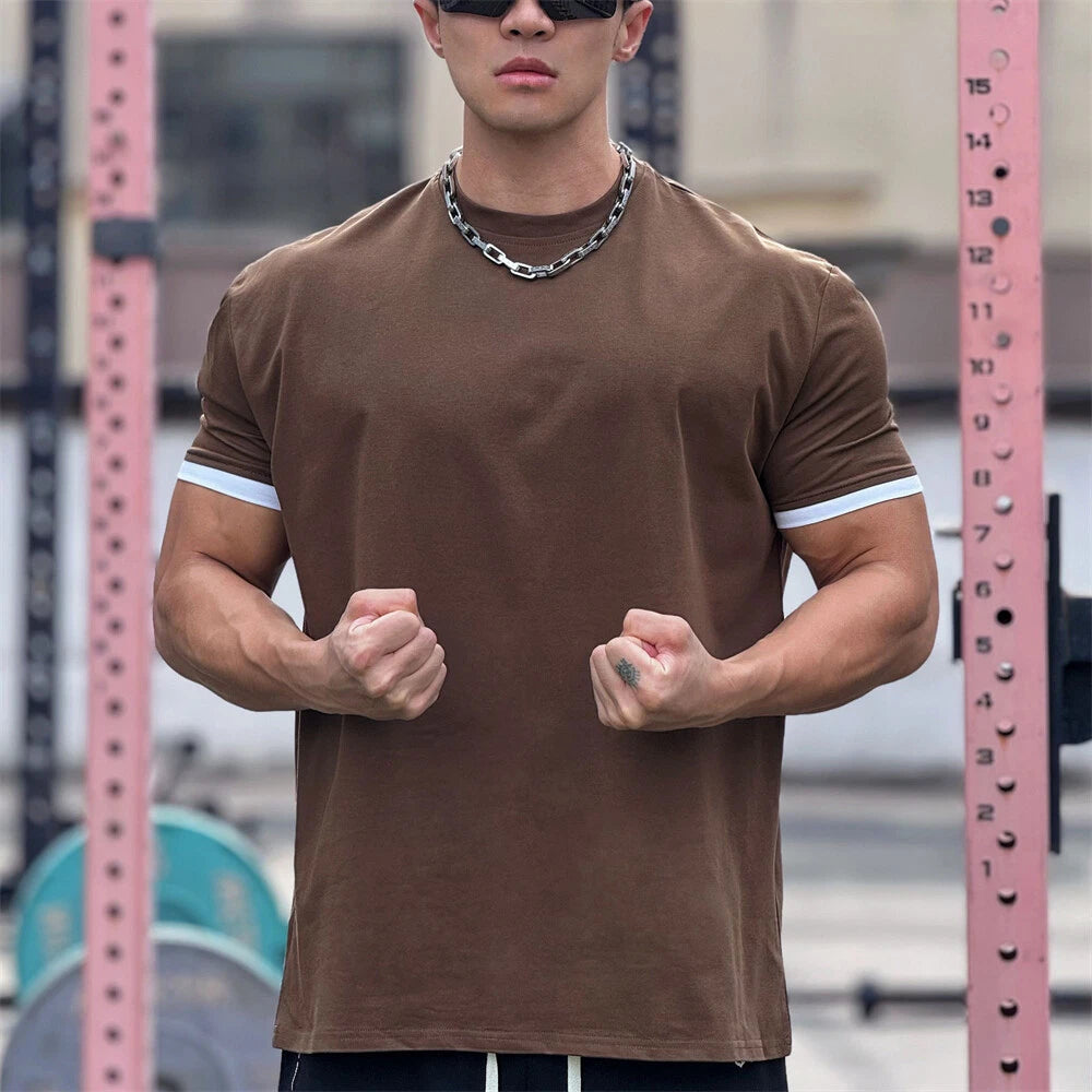 Men's Short Sleeve T-Shirt Classic Casual Slim Fit Round Neck Shirts