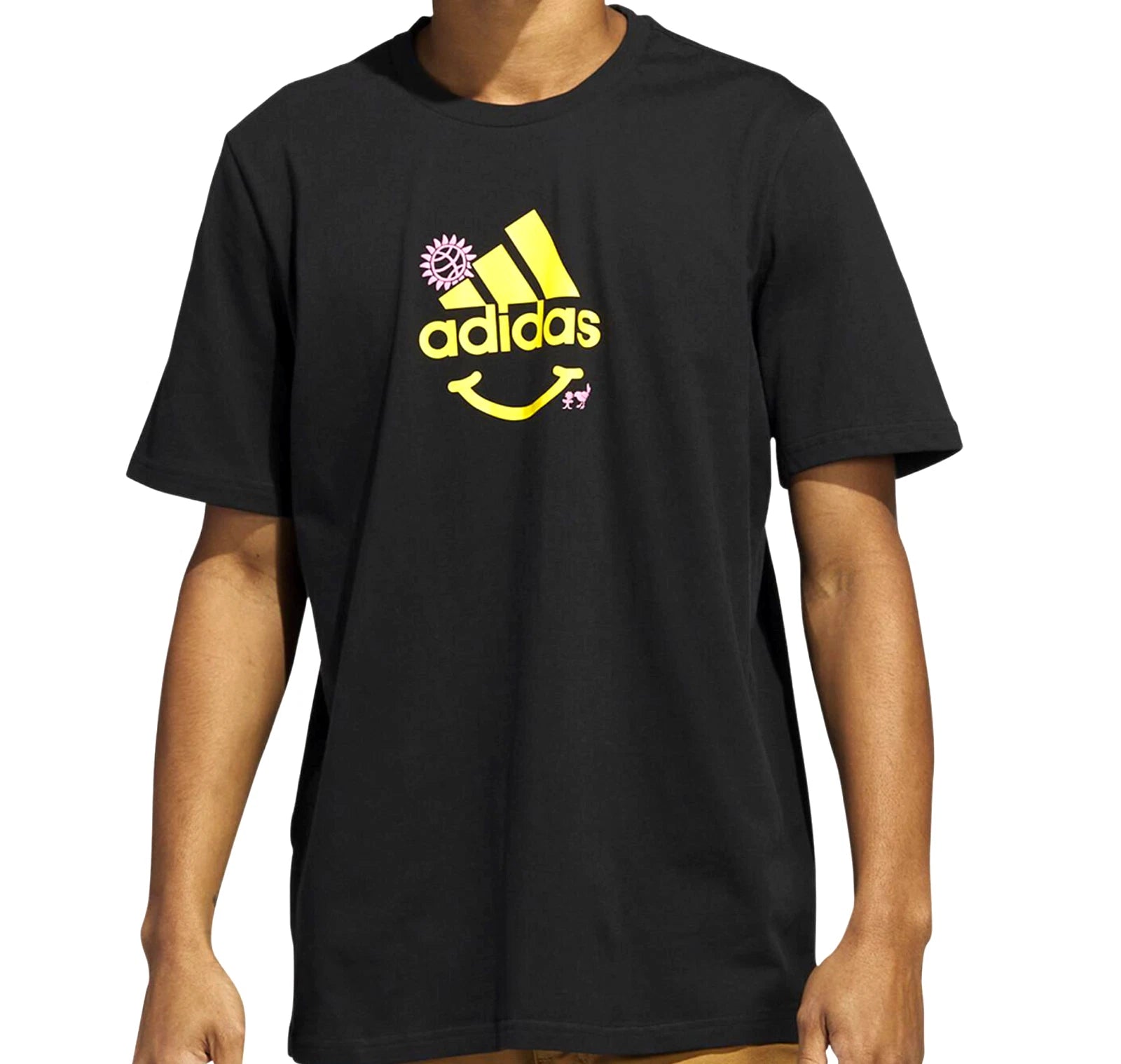 NEW MENS ADIDAS ORIGINALS SMILEY SPORTS TEE SHIRT ~ SIZE LARGE  #IC1674