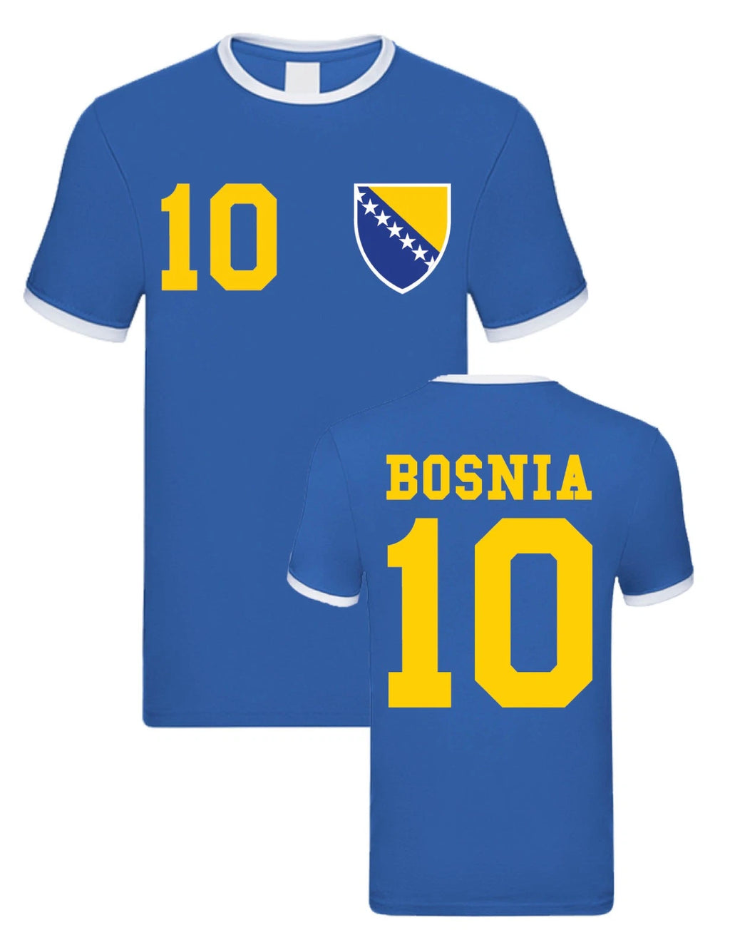 Men's T-Shirt "Bosnia" with desired name + desired number Jersey European Cup statement