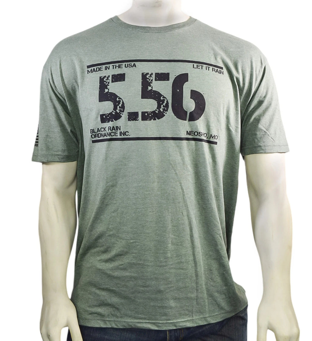 BLACK RAIN ORDNANCE -  5.56 Ammo Logo Premium Unisex T-Shirt Grey (Extra Large)
