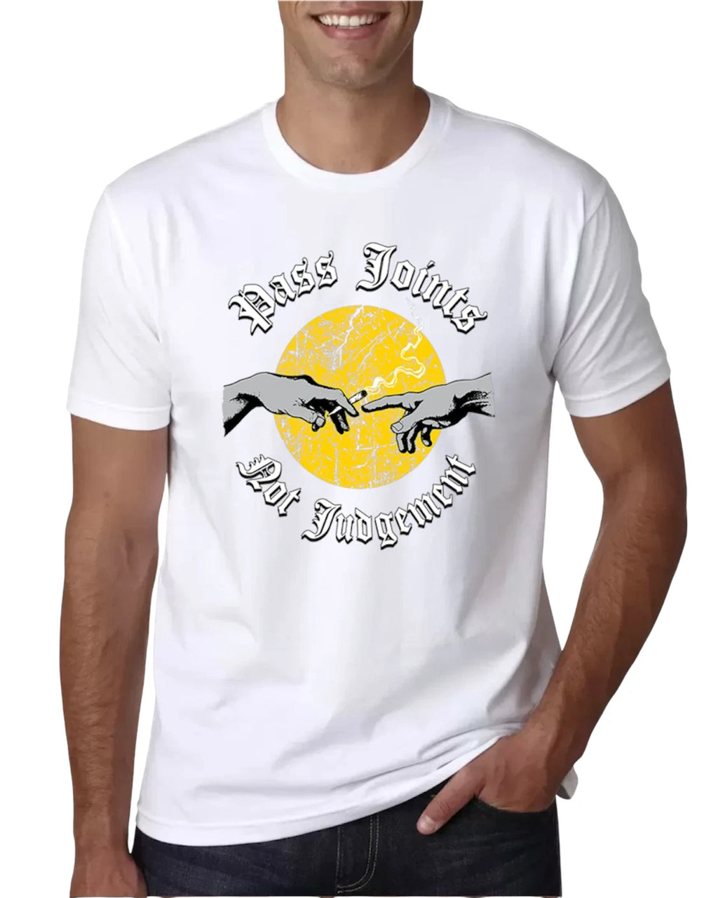 Pass Joints, Not Judgment Graphic T-Shirt – Chill & Stylish Statement Shirt