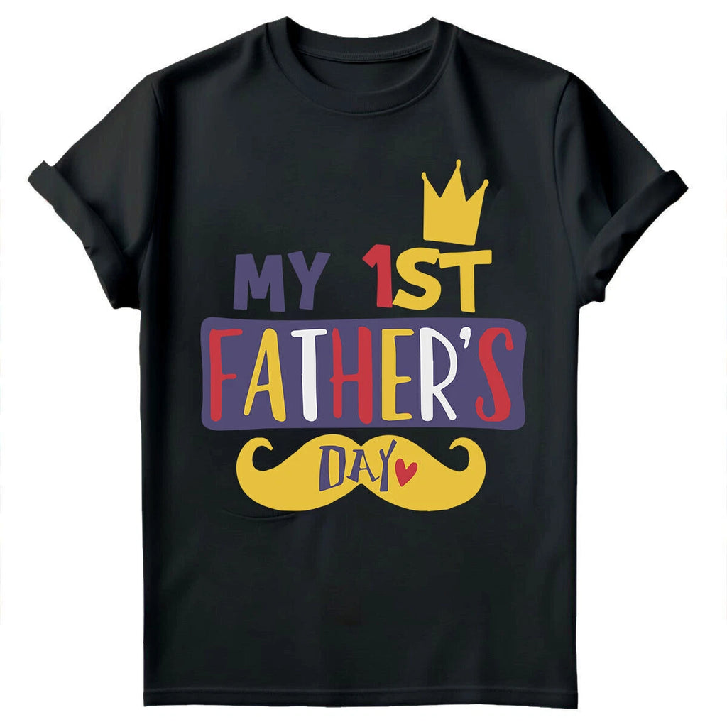 My First Fathers Day Mens T Shirt Fathers Day Present Gift For Dad Daddy Tee #FD