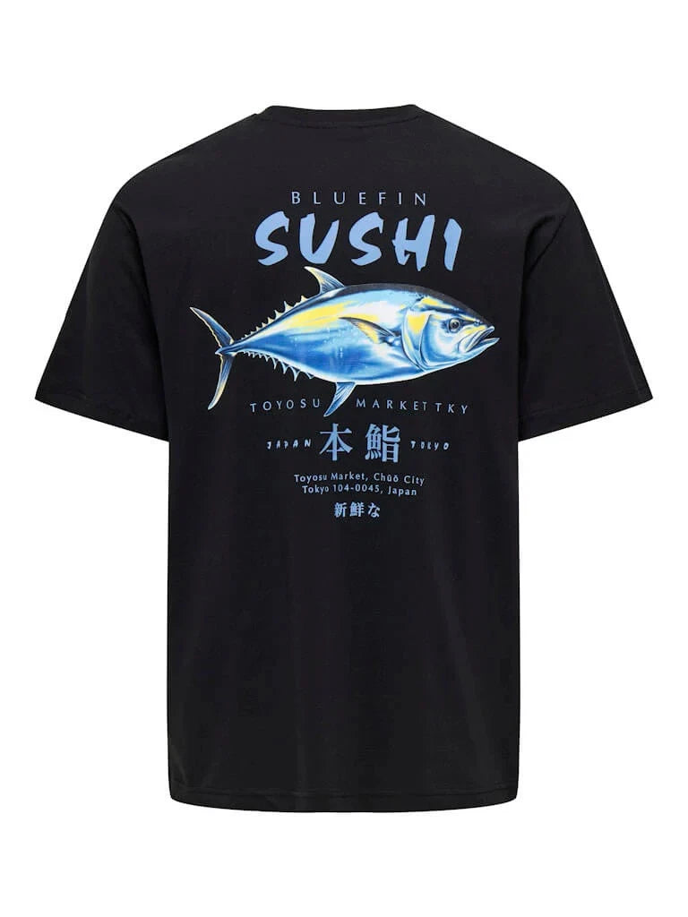 Only & Sons Fishy Life Relaxed T-Shirt | Soft Cotton Graphic Tee