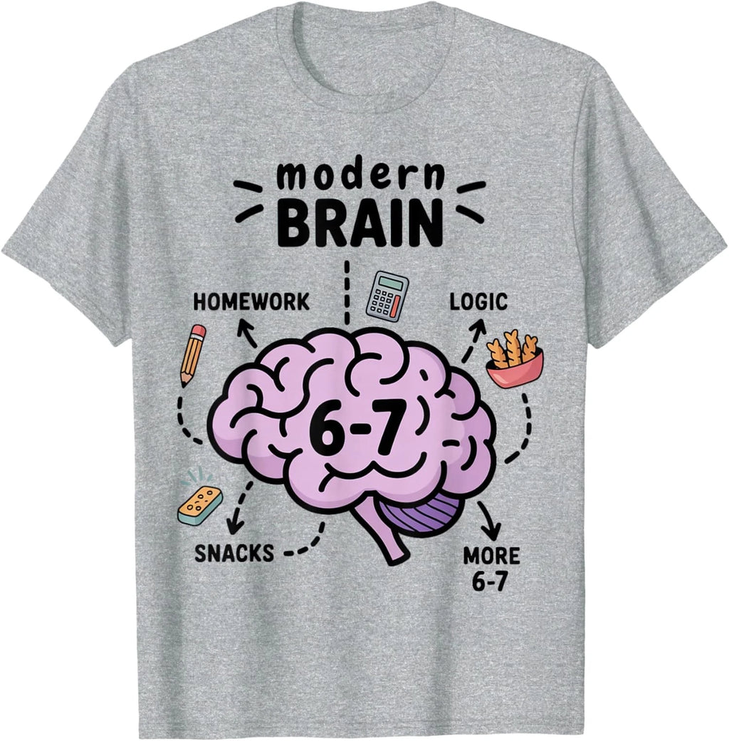 Funny Modern Brain Rot Science 67 Meme Six Seven Unisex T-Shirt
