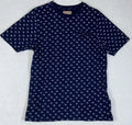 Hudson & Barrow Shirt Mens Large Blue Geometric Allover Print Preppy School EUC