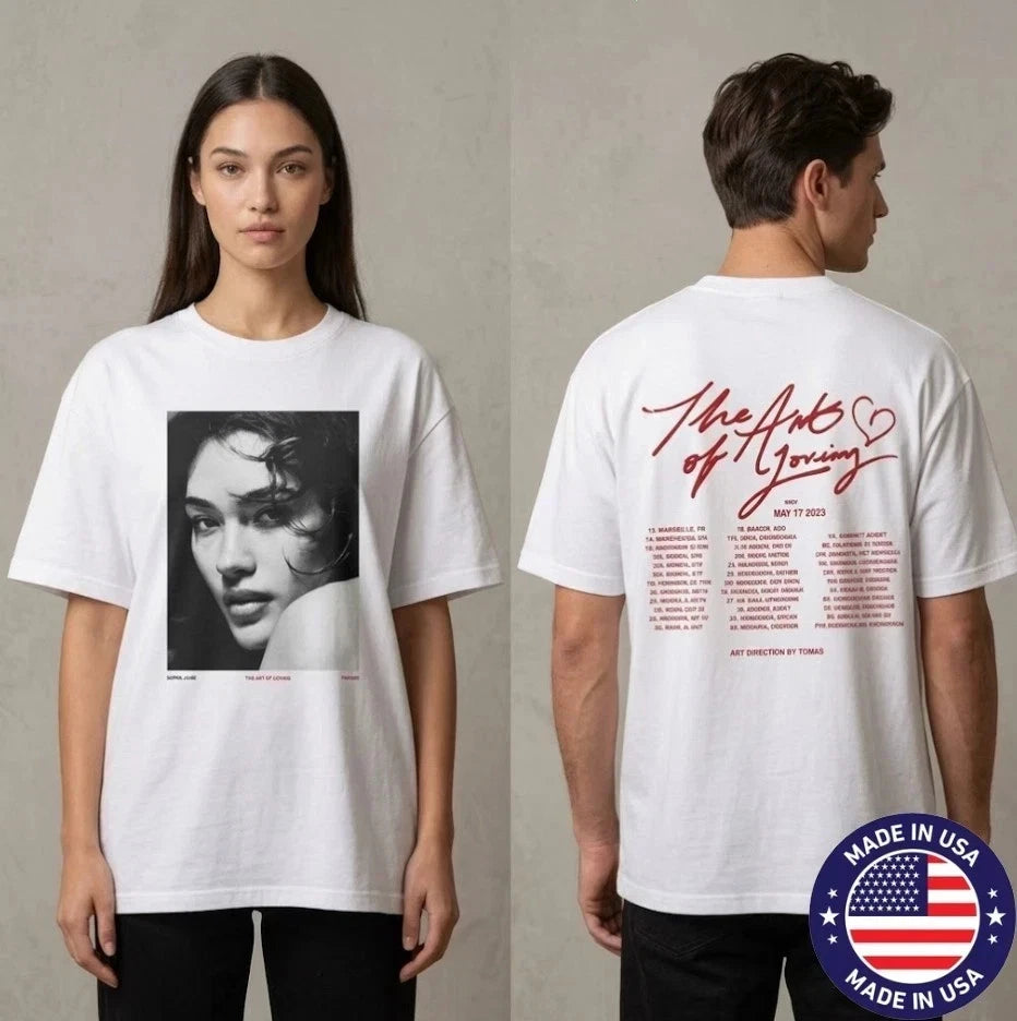 Olivia Dean T-Shirt The Art of Loving 2026 Tour Dates Portrait Two Sided Merch
