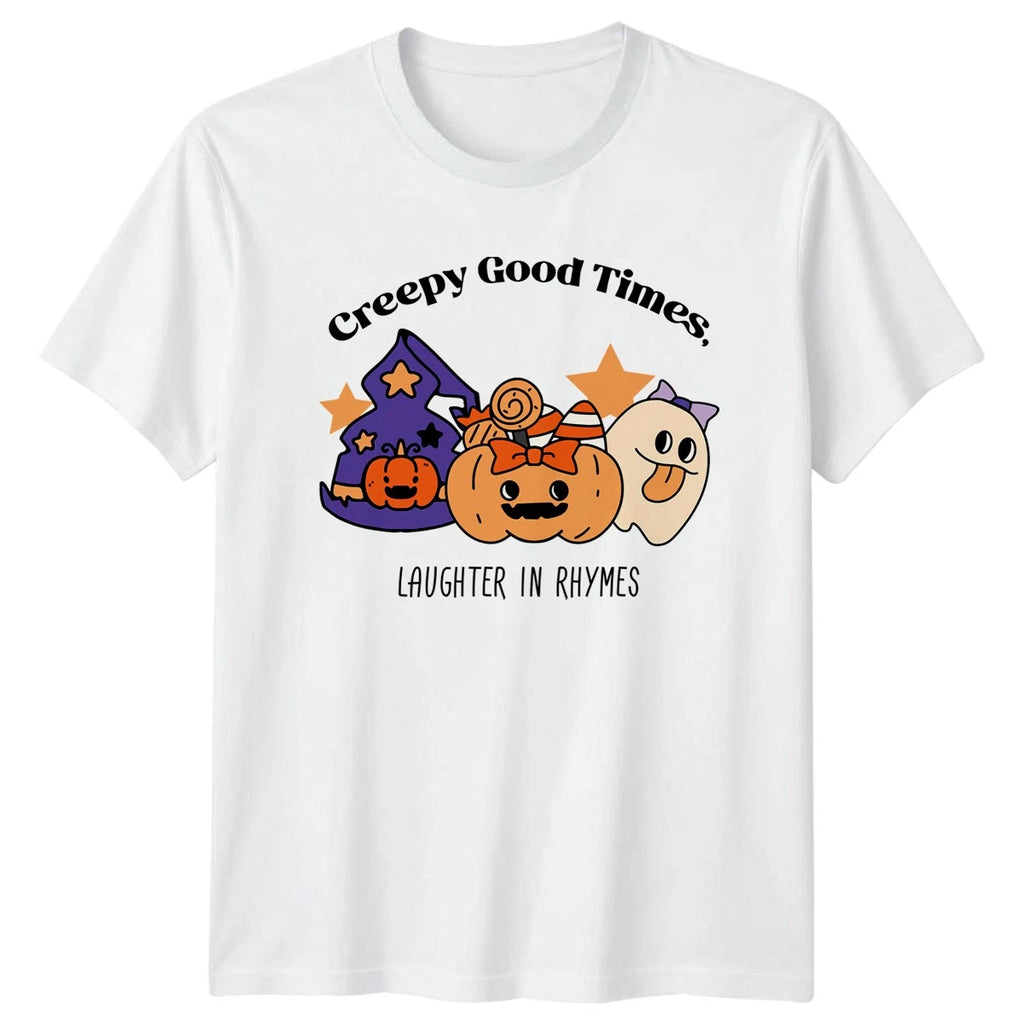 Creepy Good Times Laughter In T-Shirt Cute Halloween Gift For Him And Her