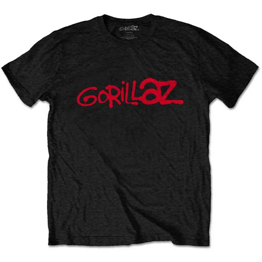 Gorillaz T-Shirt Band Logo Rock Official New Black
