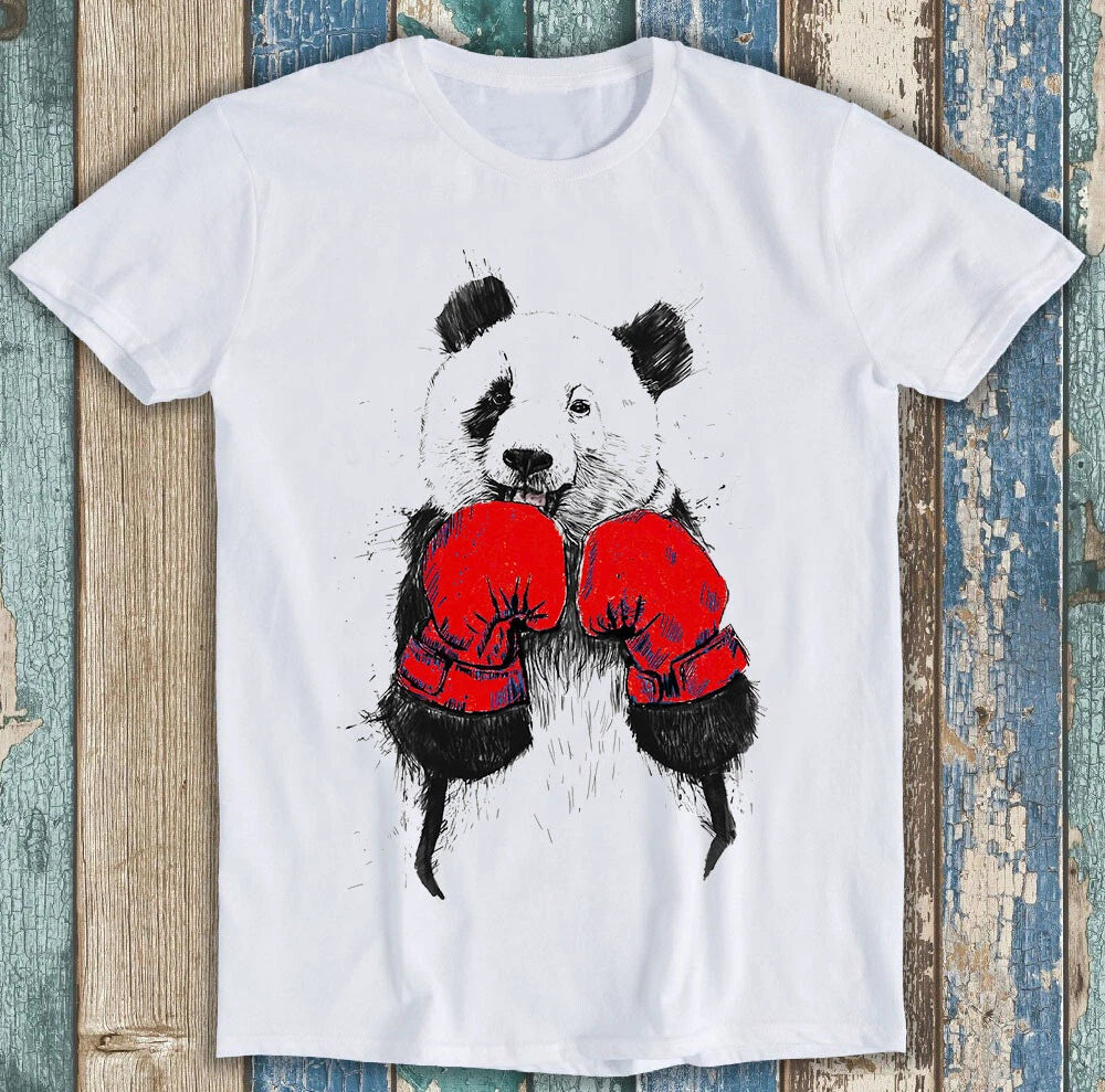 Boxing Panda Cute Sport GYM Boxer Best Seller Funny Gift Tee T Shirt M1489