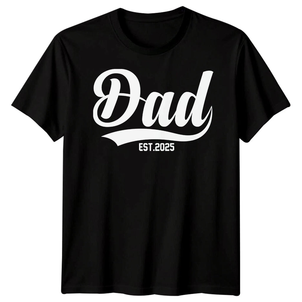 Personalised Mens Dad Est Funny Fathers Day T-Shirt Tee Best Daddy Ever Papa1#FD