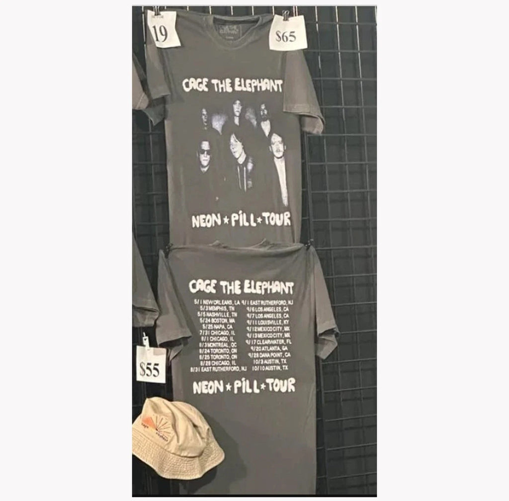 Cage The Elephant Neon Pill Tour 2025 T shirt