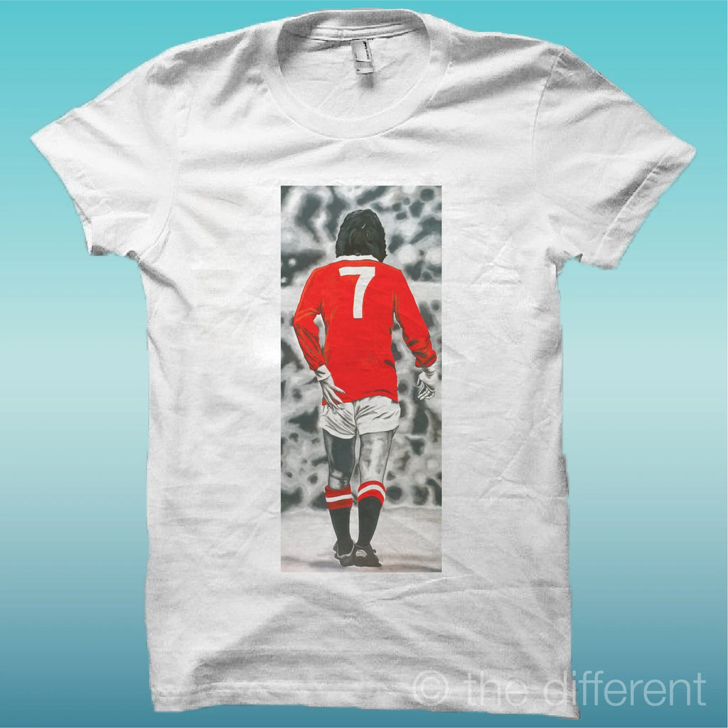T-Shirt "George Best 7" White The Happiness Is Having My T-Shirt New