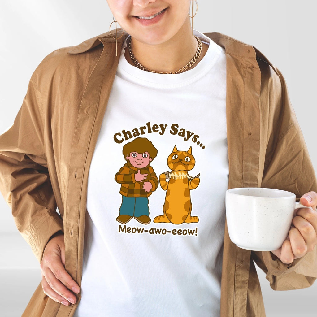 Charly 70s Retro Public Information Says Kids Adults T-Shirt All Sizes Colours