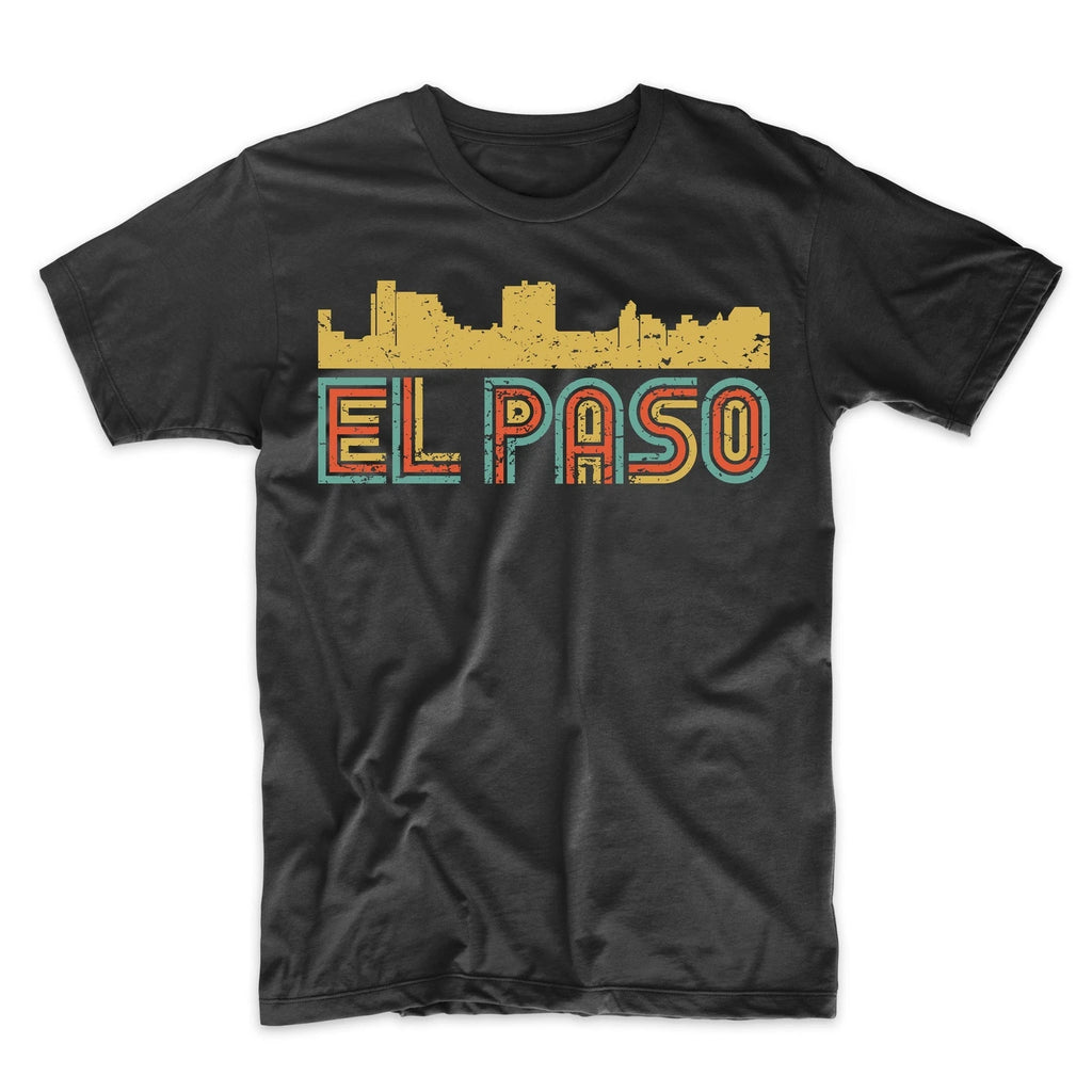Men's El Paso Shirt - Retro Vintage Style El Paso Texas Skyline T-Shirt