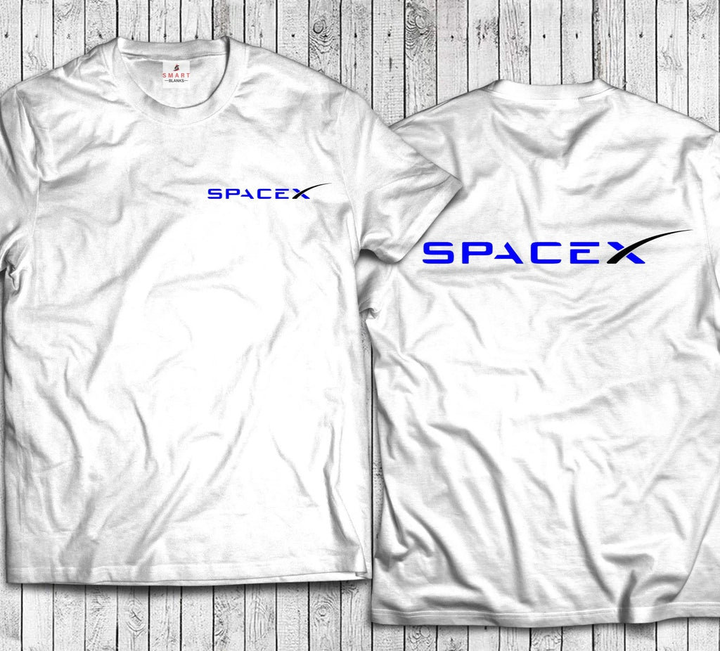 SpaceX Front and Back Print Shirt NASA  Elon Musk Tesla Space X StarShip BFR