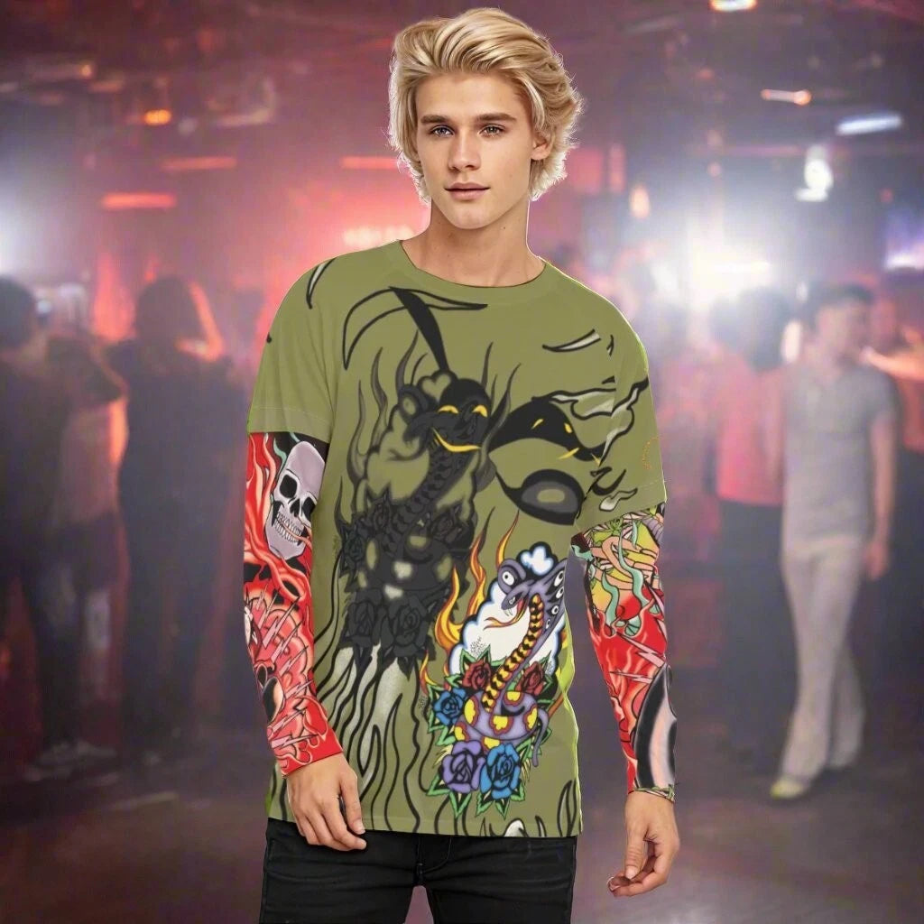 Stefon Costume Shirt With Simulated Double Sleeves Stephon SNL